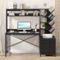 52" Computer Desk with Bookshelf, 3 Drawers & Hutch D2885