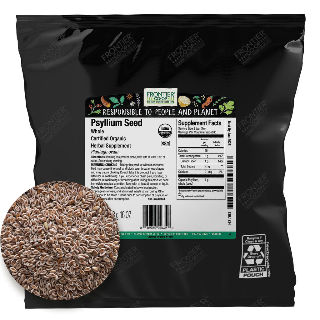 Organic Whole Psyllium Seed 1lb E79319