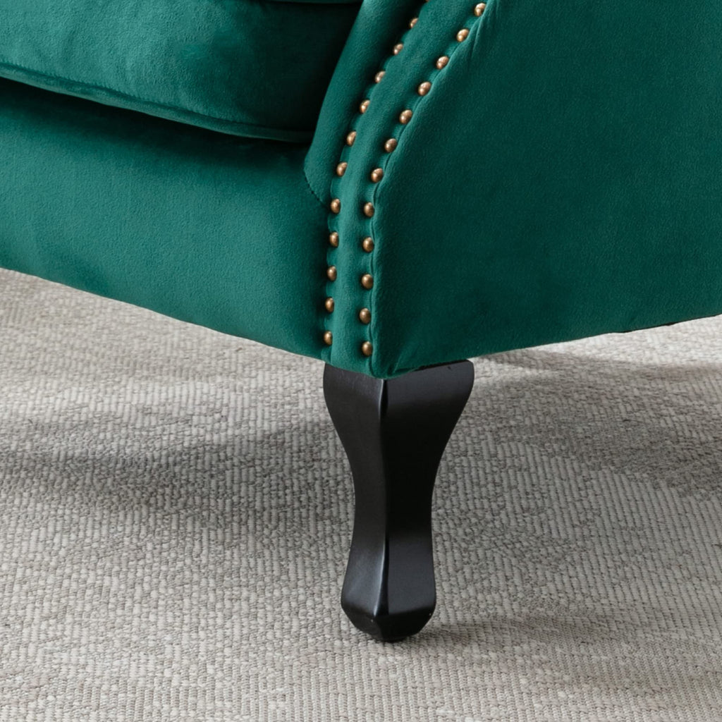 Velvet Green Accent Chairs Set of 2 T21875