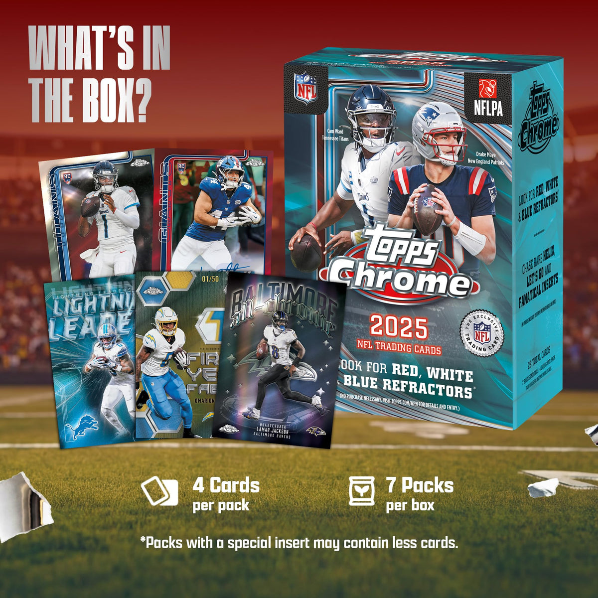 2025 Topps Chrome NFL Football Value Box E222061
