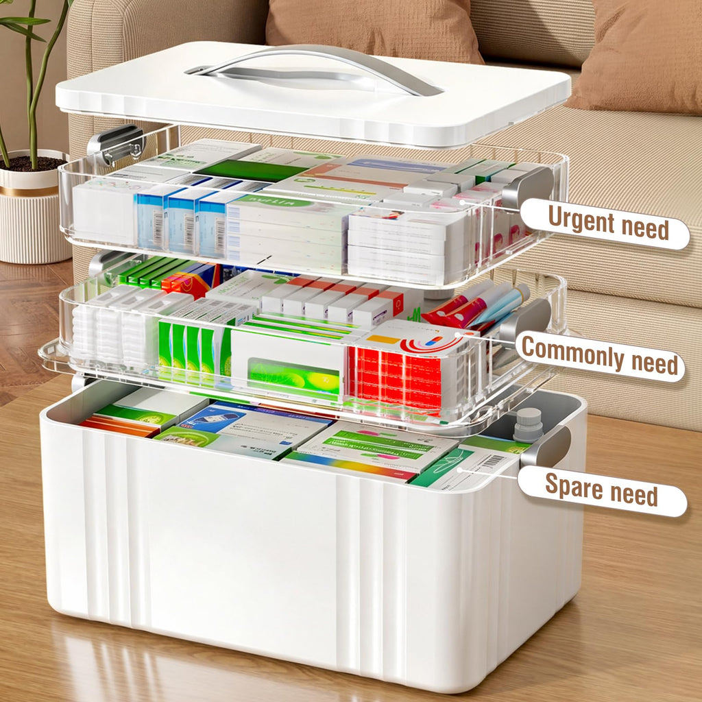 3-Tier Portable Medicine Organizer U8911