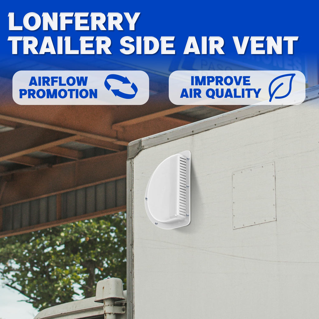Trailer RV Sidewall Exhaust Vent Fan Kit with Cover, 2 Pack T7001