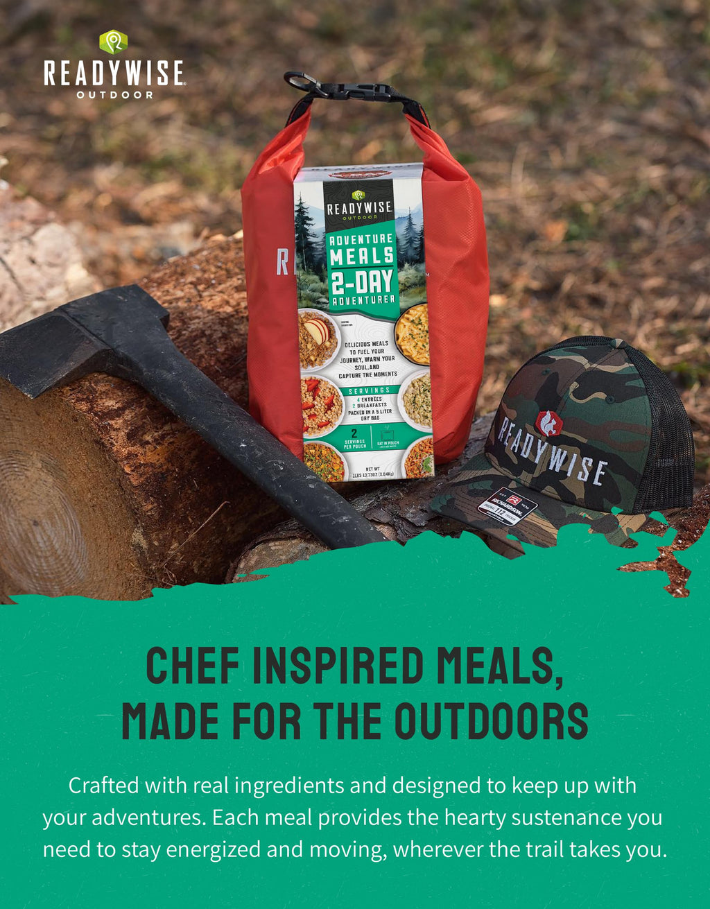 2 Day Camping Meal 12 Servings Freeze Dried Survival Food Kit W7318