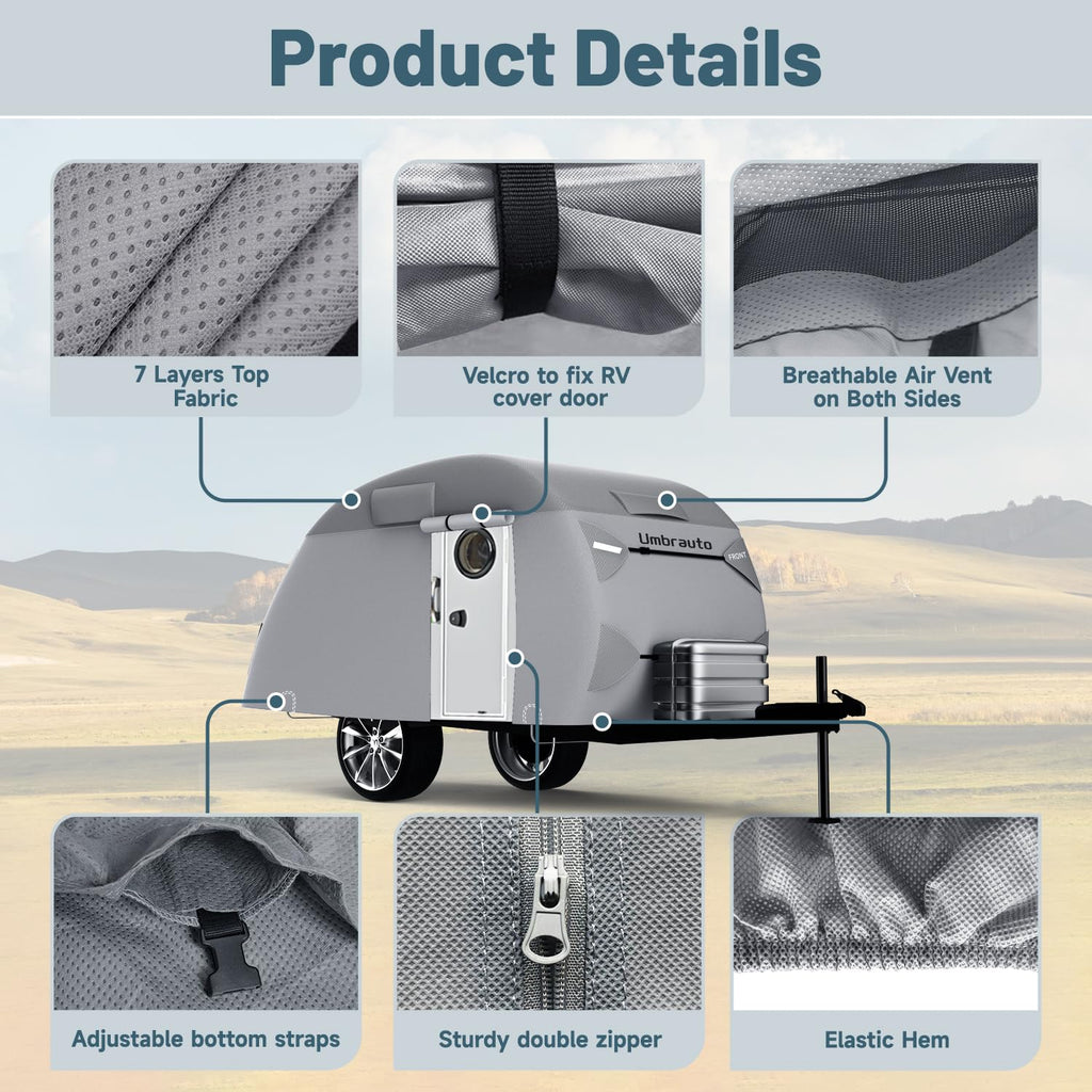 8'-10' 7 Layers Waterproof Travel Trailer Cover I133396