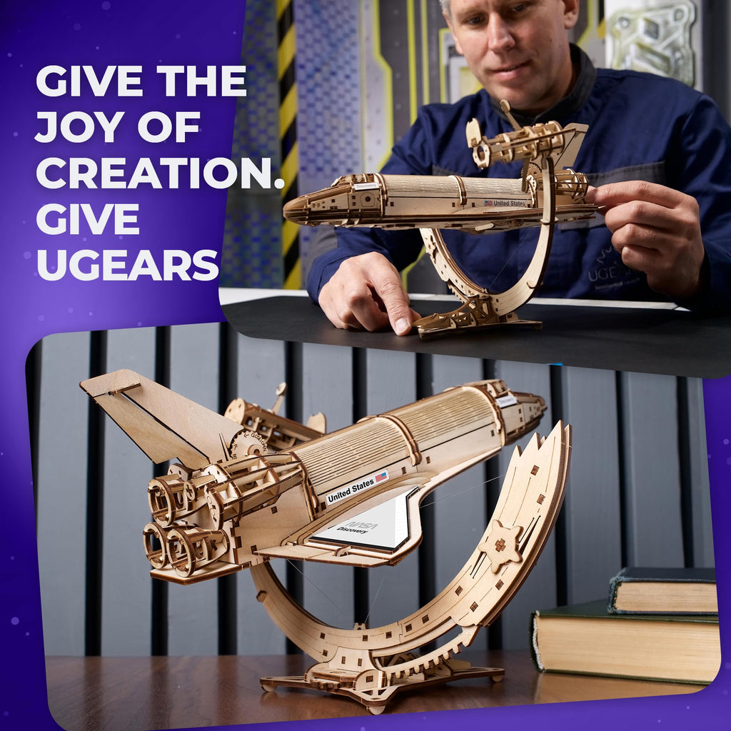 Wooden 3D Puzzle Space Shuttle Model Kit O53842