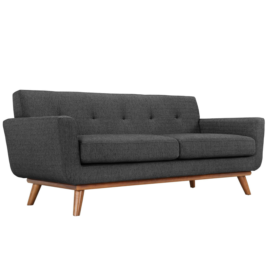 Gray Upholstered Fabric Loveseat X985385
