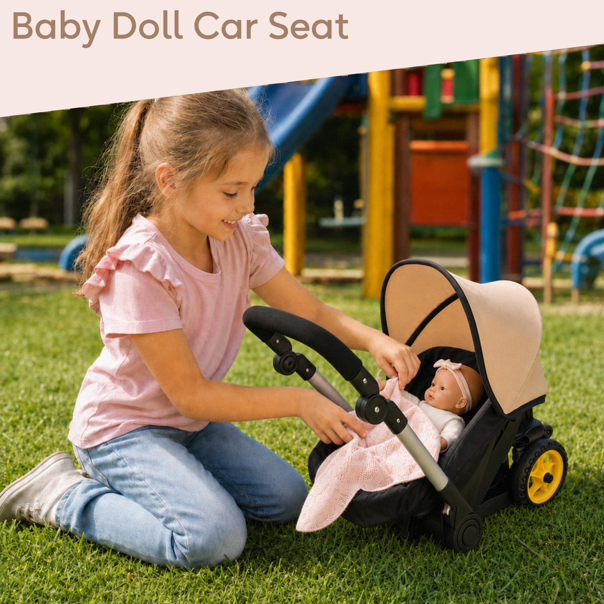 Convertible 2-in-1 Doll Stroller and Car Seat X36696