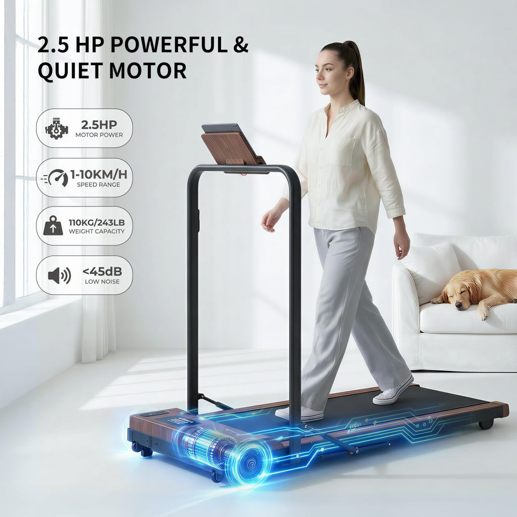 2 in 1 Under Desk Treadmill 2.5HP Portable Treadmill X813