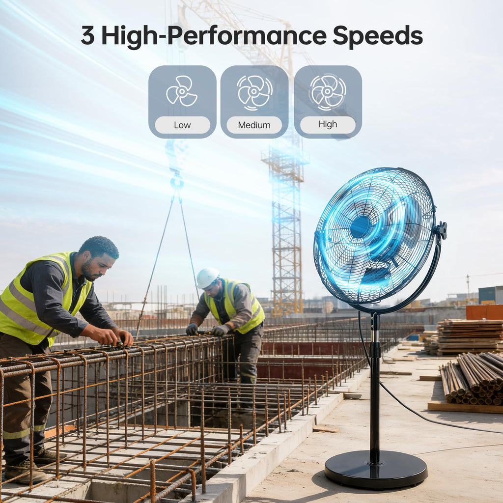 20 Inch Heavy Duty High Velocity Metal Stand Pedestal Fan R47997