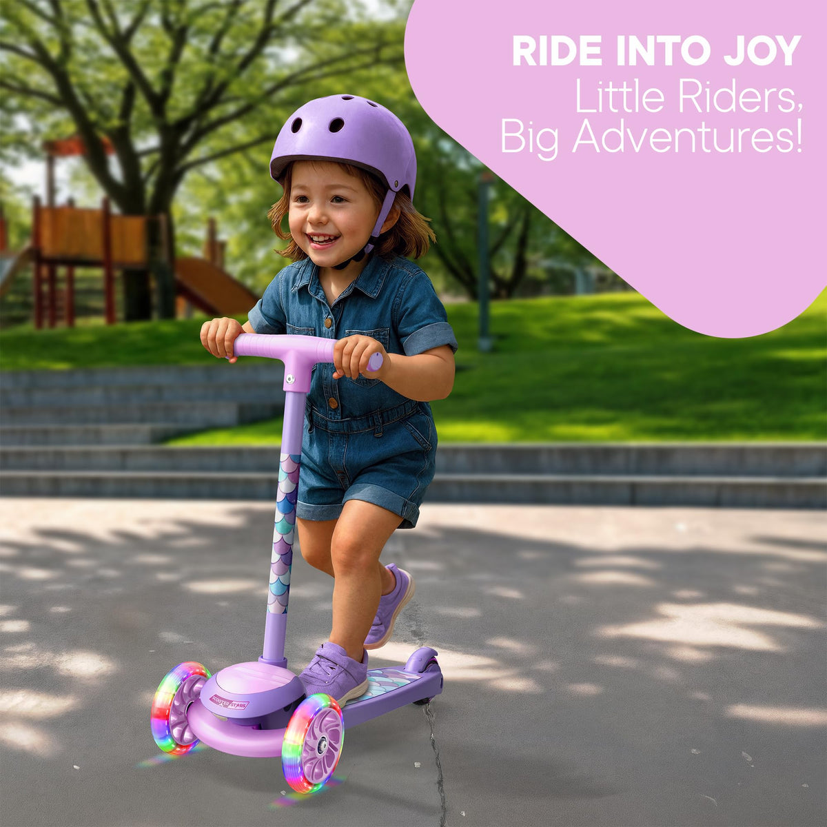 3 Wheel Light Up LED Scooter for Kids R797