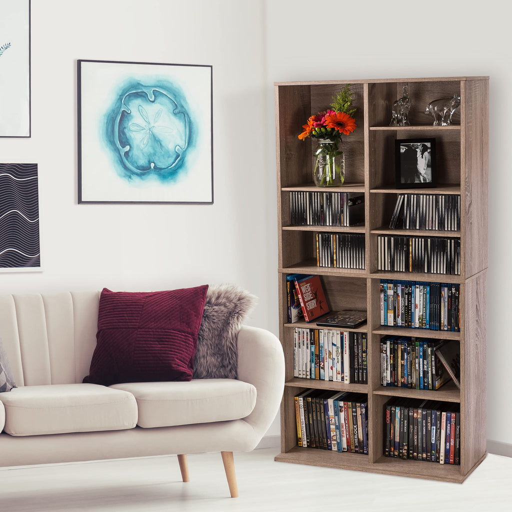 Weathered Oak Media Storage Cabinet T3583