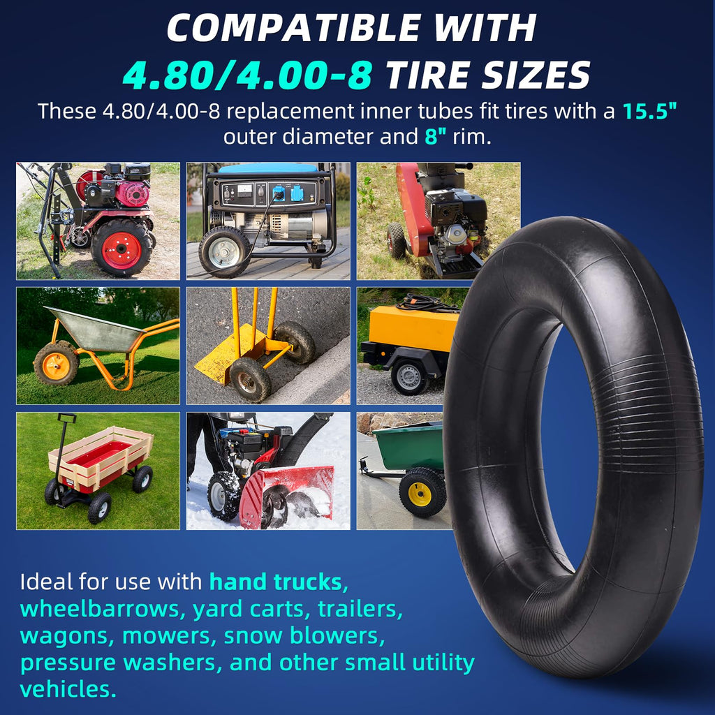 4.80/4.00-8" Heavy Duty Inner Tube with TR-13 Straight Valve Stem (1-Pack) O580542