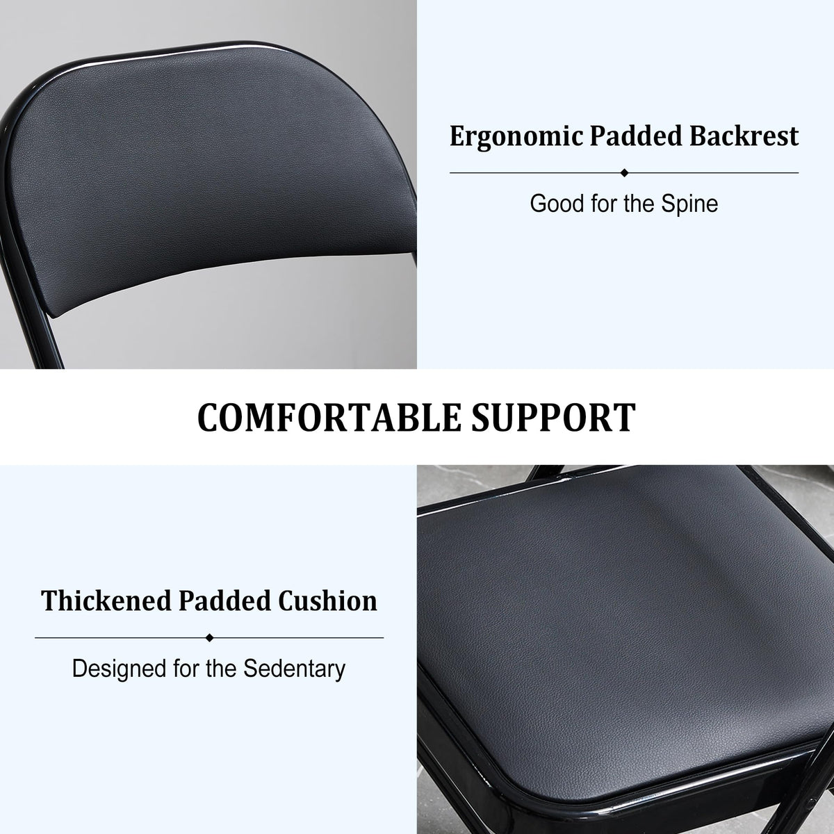 10 Pack Folding Chairs with Cushion W978