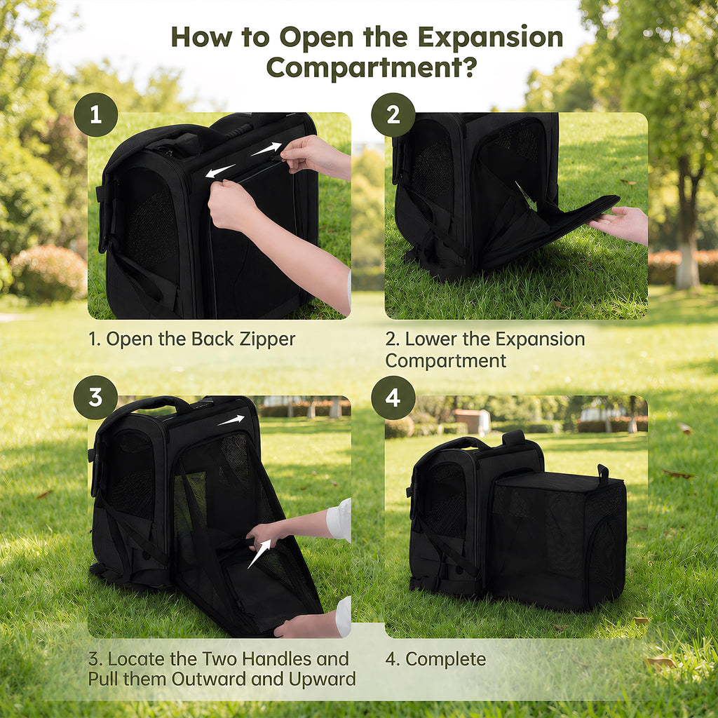 Expandable Cat Backpack Carrier with Breathable Mesh M827