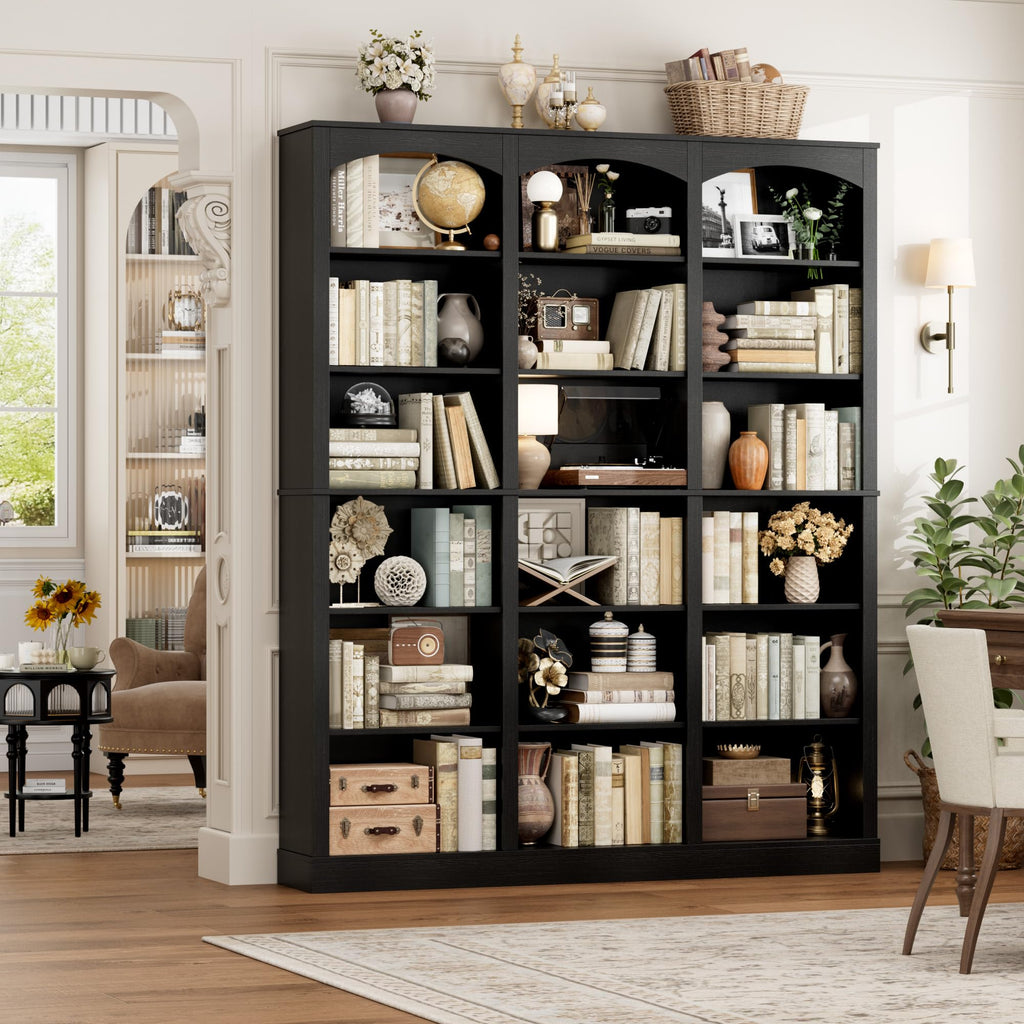 71" 6 Tier Black Bookshelf N774393