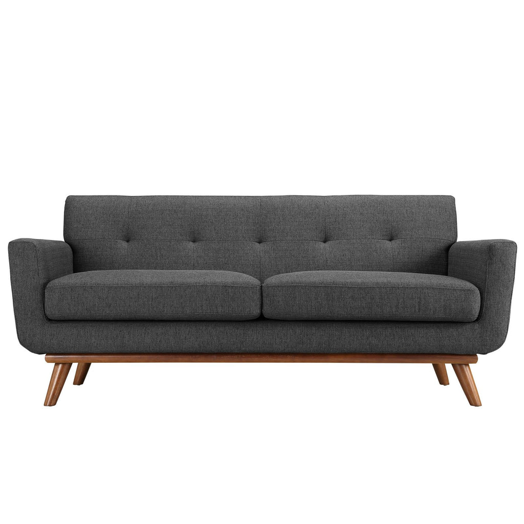 Gray Upholstered Fabric Loveseat X985385