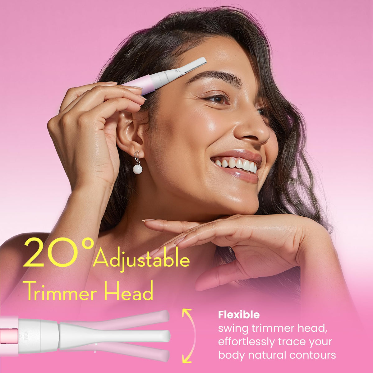 Pink Electric Facial Hair Remover with 2 Replaceable Blade U83236
