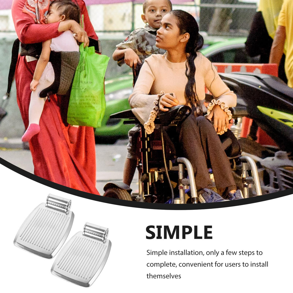 Heavy-Duty Aluminum Alloy Wheelchair Footrest Pair A705681