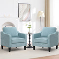 Teal Green Upholstered Accent Chairs Set of 2 S251