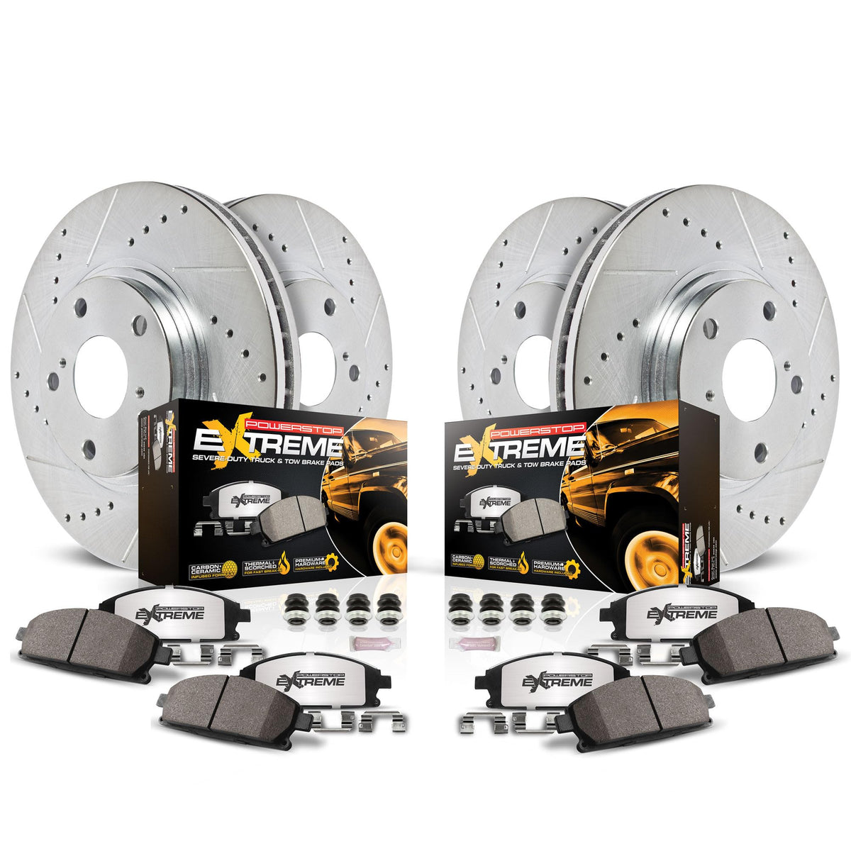 Front & Rear Brake Pad & Rotor Kit C609