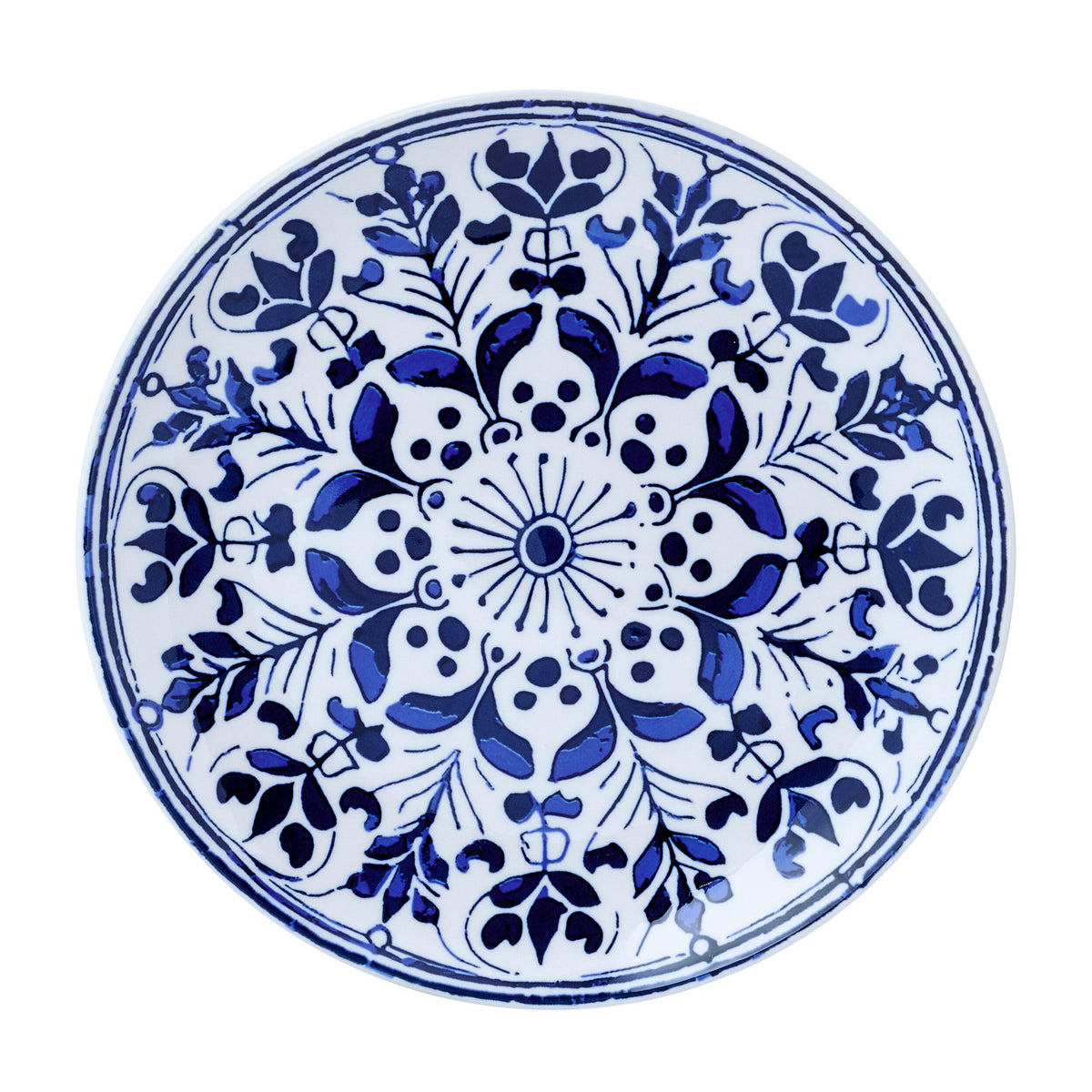 12 Piece Blue Stoneware Dinnerware Set H1007