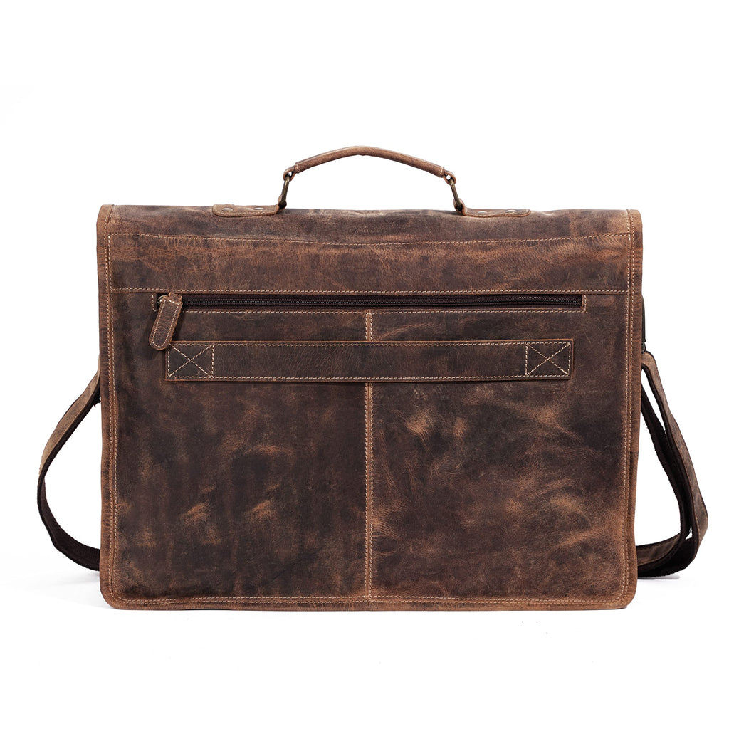 18 Inch Leather Laptop Messenger Bag Q880194