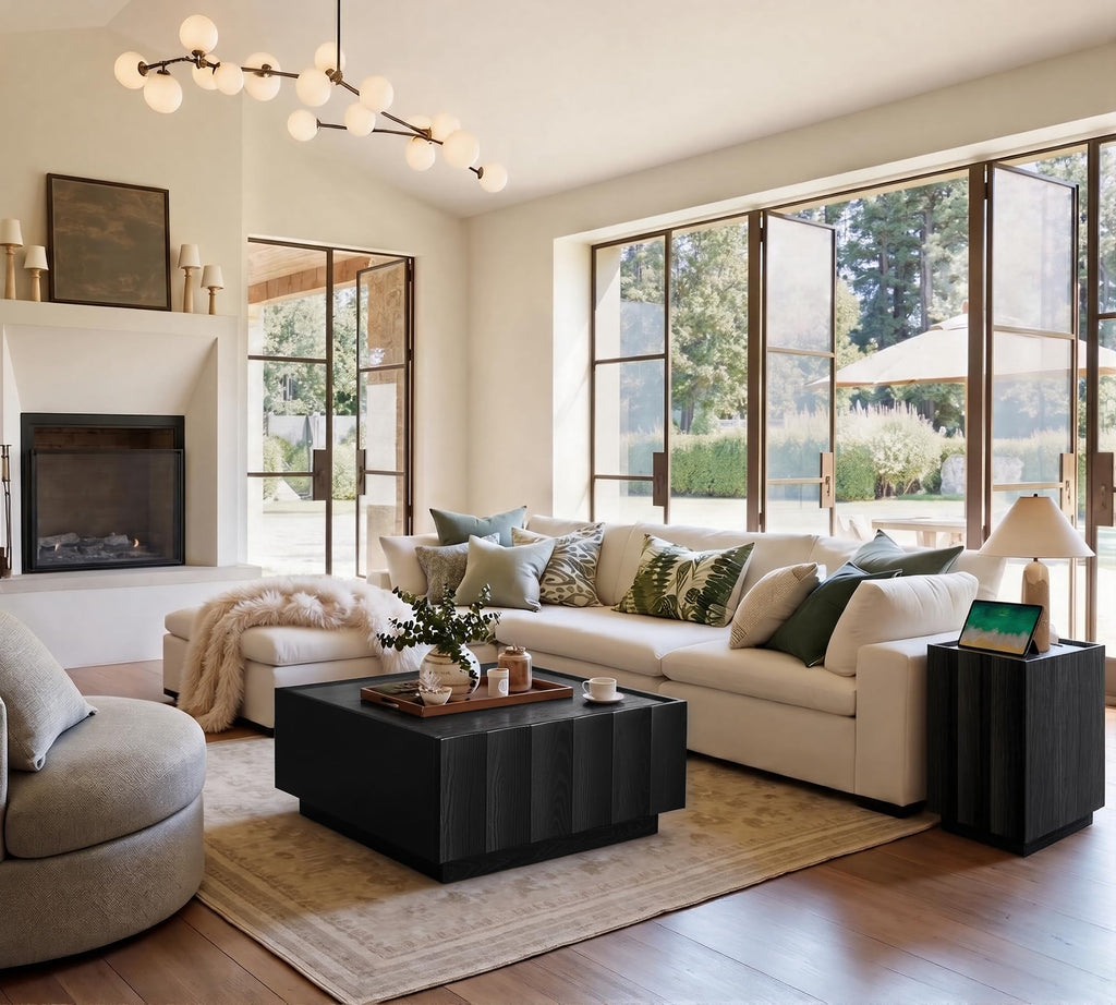 Square Coffee Table with Storage B860302