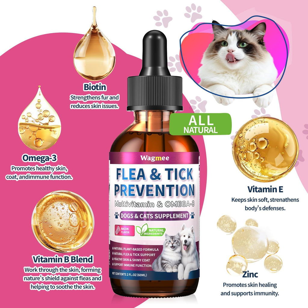 Flea and Tick Prevention for Cats & Dogs 60ml W6302