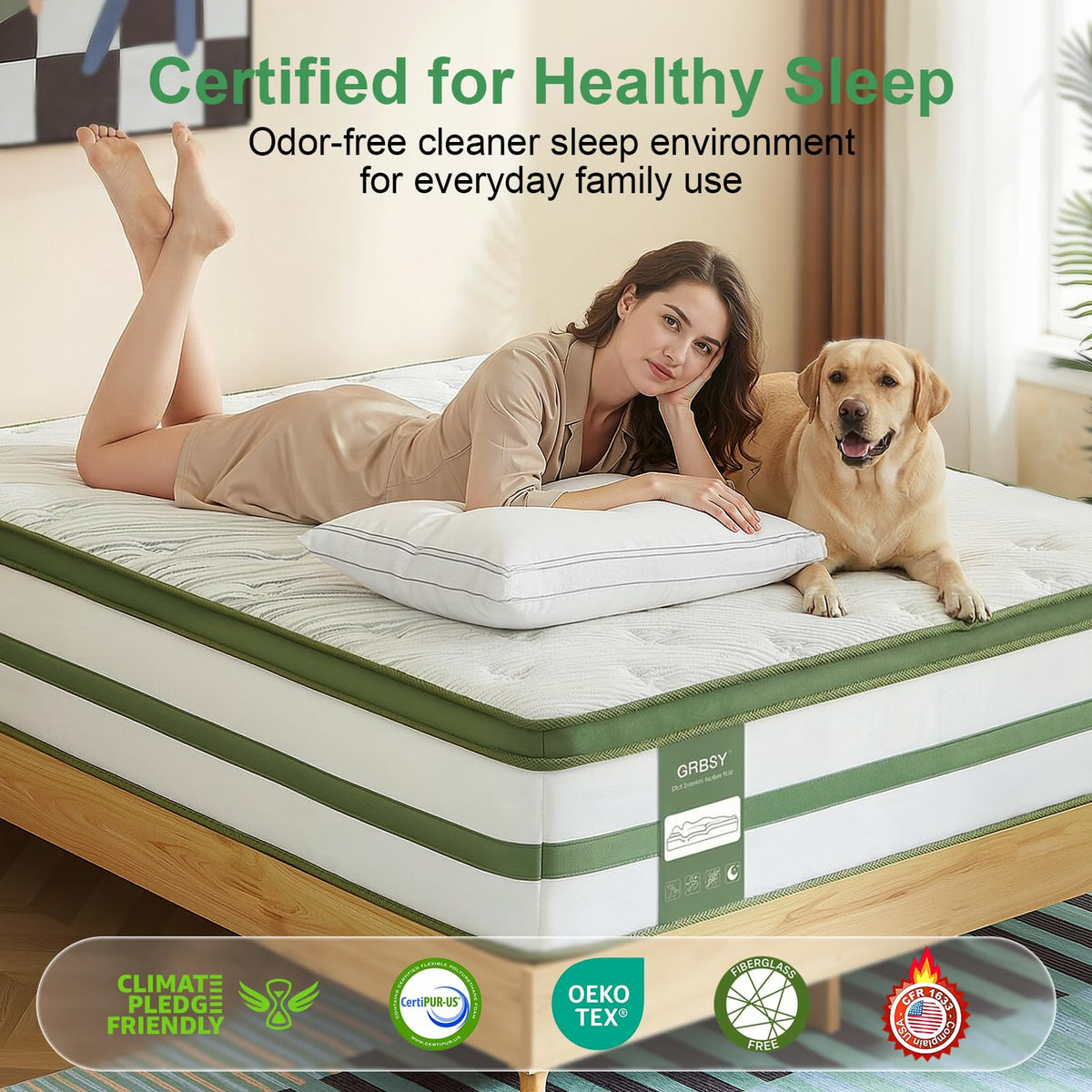 14 Inch Hybrid Memory Foam Full Size Mattress I980