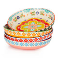 36 OZ Shallow Ceramic Dinner Bowls Set of 4 M1368