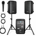 300 W Portable Wireless Bluetooth PA Speaker DJ Mixer Bundle J24945