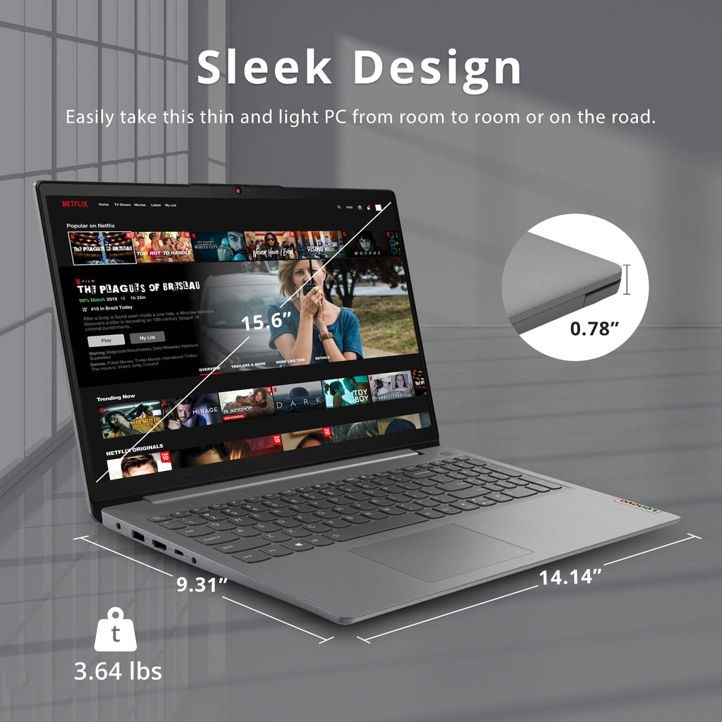 15.6" FHD Touch Laptop, Intel i3, 8GB RAM, 256GB SSD, Grey A679729