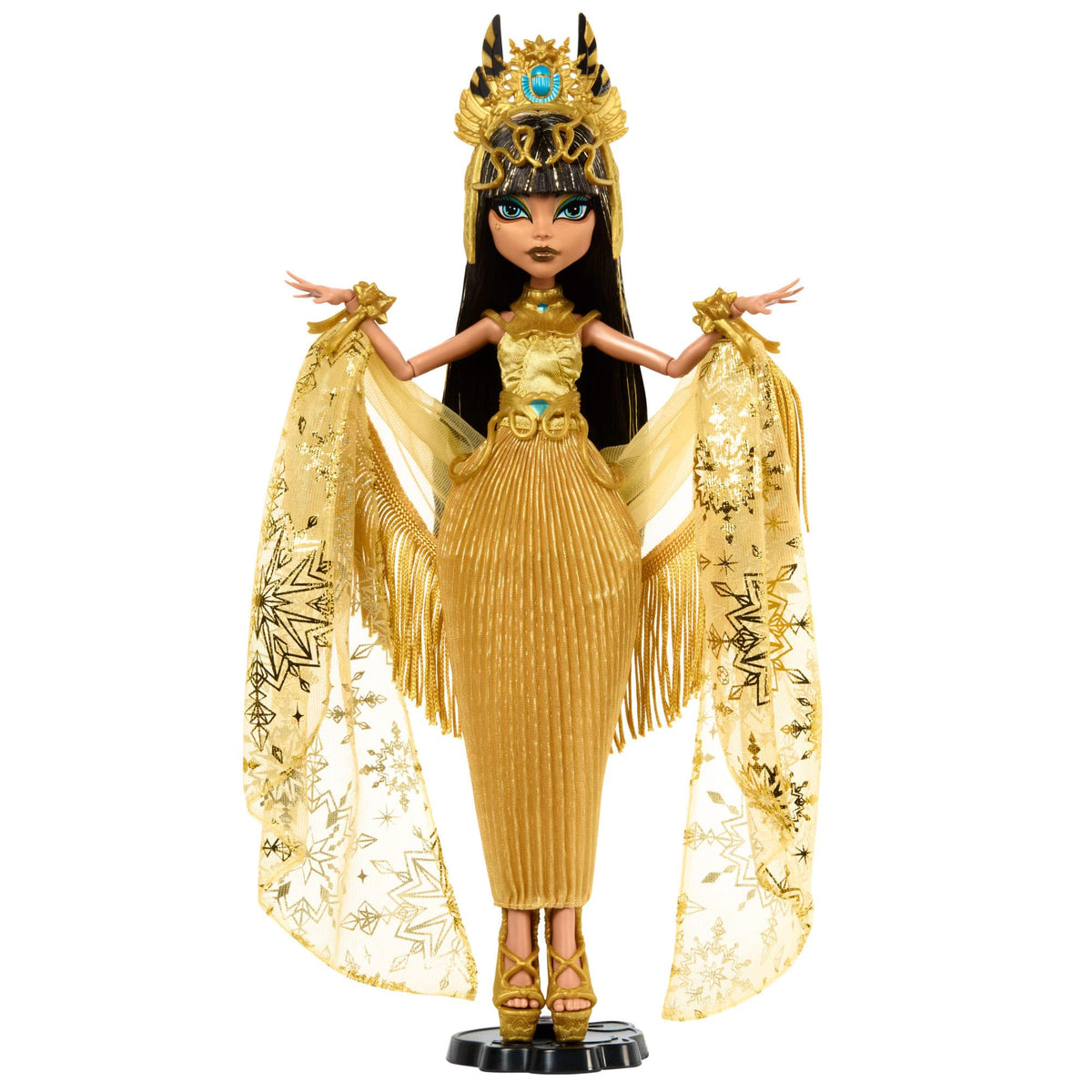 Collectible Doll in Golden Gown with Fringe Shawl S5990