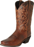 Brown Mid Calf Square Toe Pull On Boots G459918