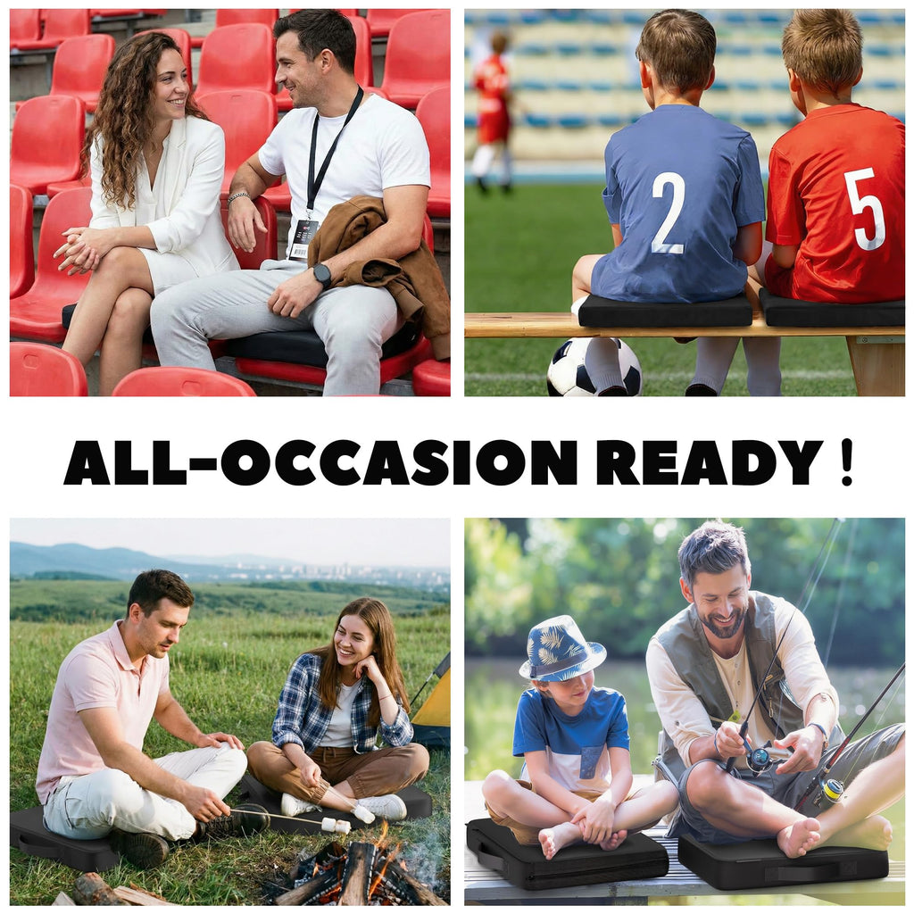 Portable Waterproof Oxford Stadium Seat Cushions 2-Pack W869