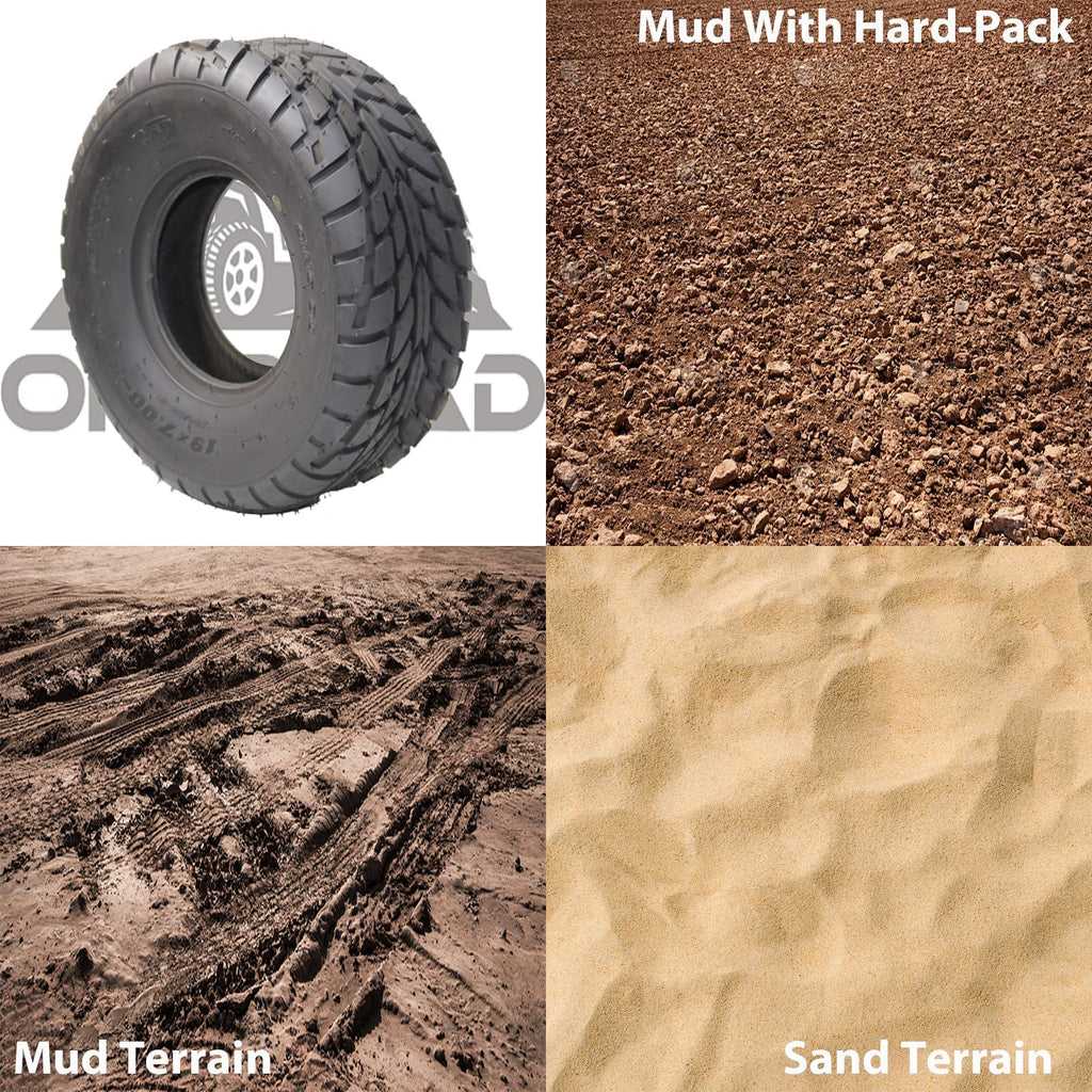 19x7-8 Set of 2 All Terrain Tubeless ATV Tires Y134766
