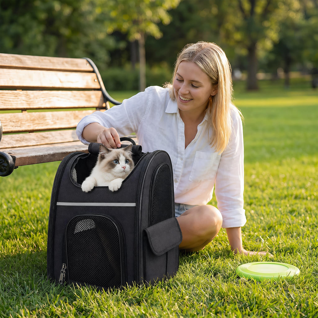 Expandable Cat Backpack Carrier with Breathable Mesh M827