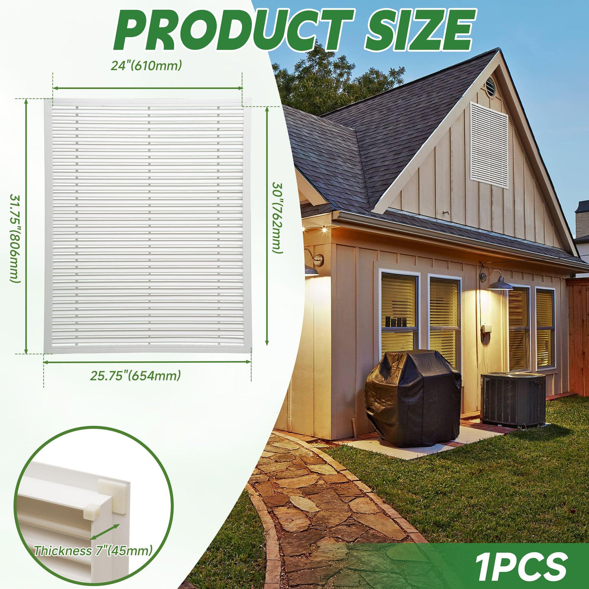 24 x 30 Inch Gable Vent E1437