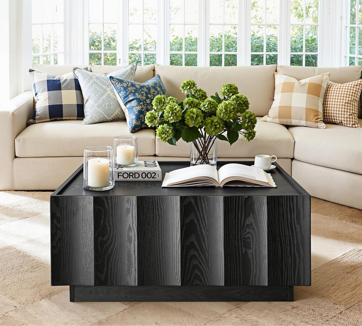 Square Coffee Table with Storage B860302