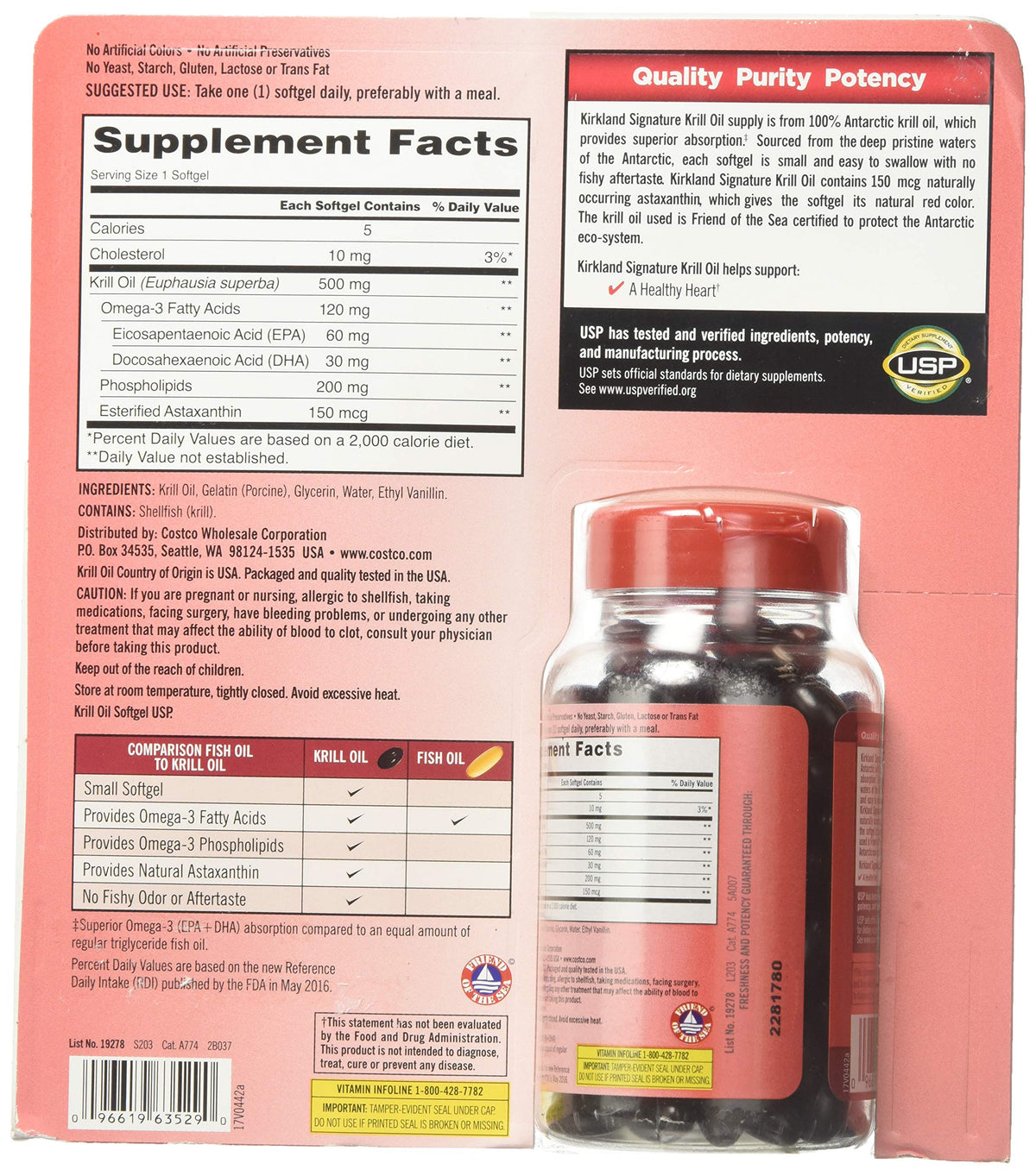 Krill Oil 500 Milligram 160 Softgels F476627