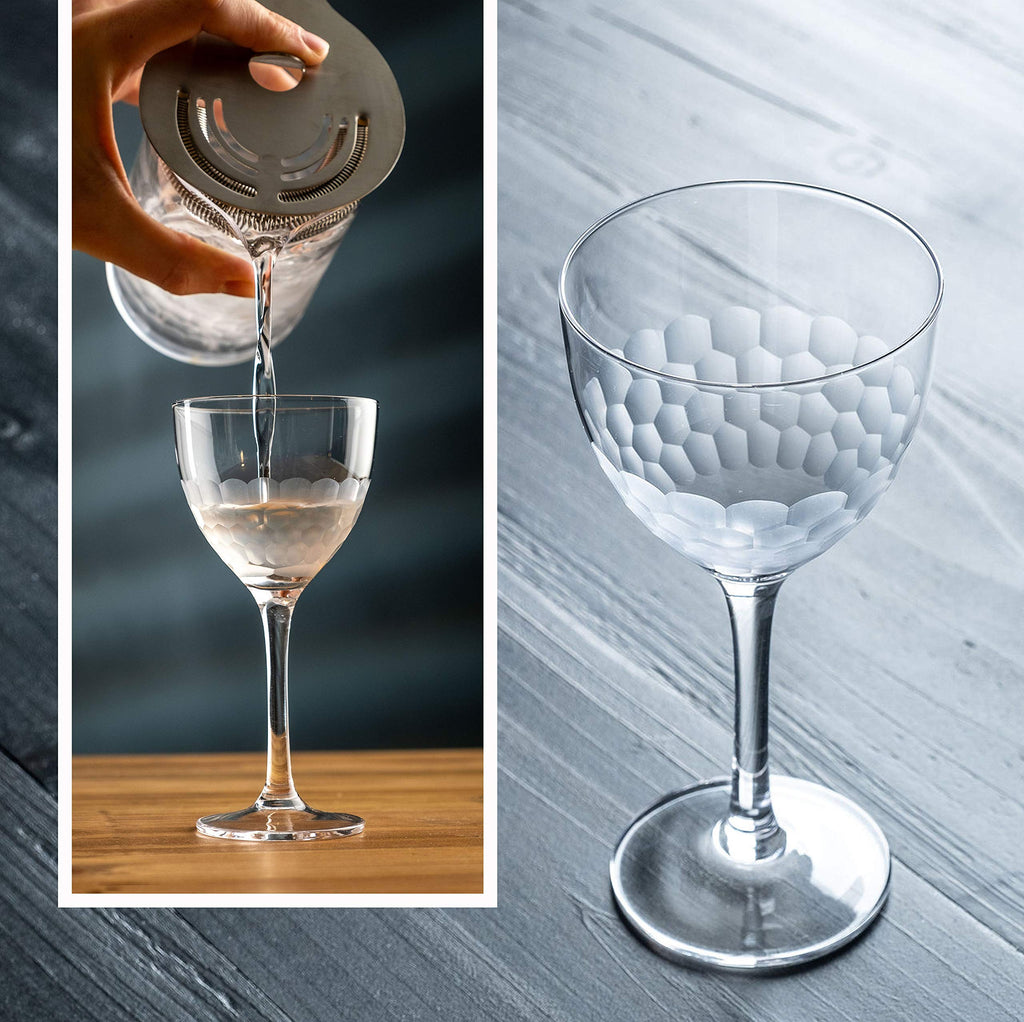 5oz Honeycomb Cocktail Glasses, Pack of 2 M3375